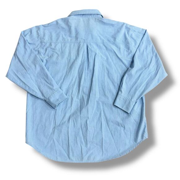 Vintage 90s Denim Republic Size XL Blue Embroidered Teddy Bear Plaid Shirt - Picture 5 of 5